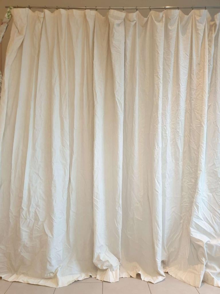 2x overgordijn sluitgordijn ecru B 290 x H 200 cm, Ophalen
