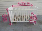 Wit Classic houten babybedje 125cm x 65,5cm, merk: Plusbaby, Kinderen en Baby's, Ophalen, Zo goed als nieuw, Ledikant