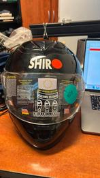 Nieuwe zwarte helm shiro maat s, Motoren, Ophalen, S