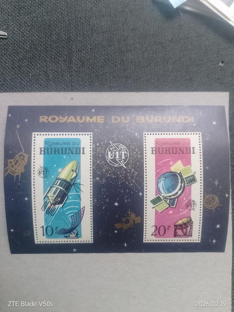 Postzegels ruimtevaart Burundi space Shuttle, Ophalen of Verzenden