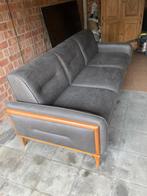 Canapé lit en daim pied en bois , 3 Personne, NEUVE !!!, Bois, Moins de 75 cm, Enlèvement, Scandinave