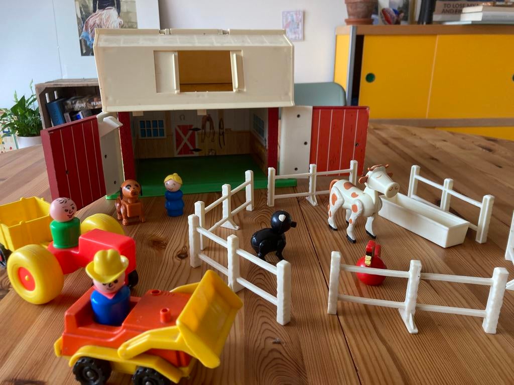 Fisher price vintage boerderij, Verzamelen, Ophalen, Gebruikt