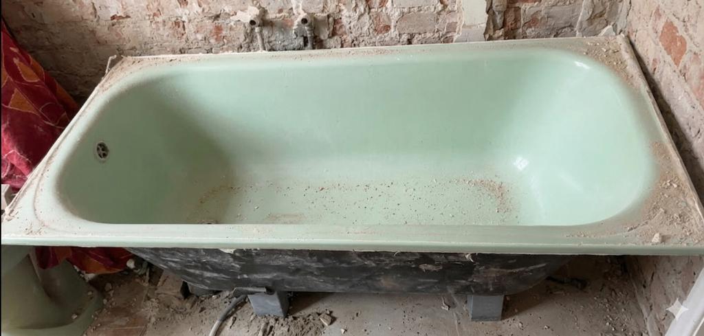 Bad licht groen 160 * 70, Doe-het-zelf en Bouw, Sanitair, Gebruikt, Bad, Inox, Ophalen