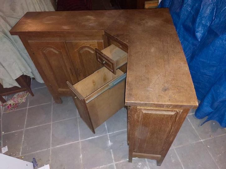 comptoir en chêne massif, Maison & Meubles, Armoires | Secrétaires, Utilisé, Enlèvement