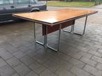 Grote vintage / retro / 70's buisframe tafel . 236 x 118 cm, Métal, 100 à 150 cm, Enlèvement, Utilisé