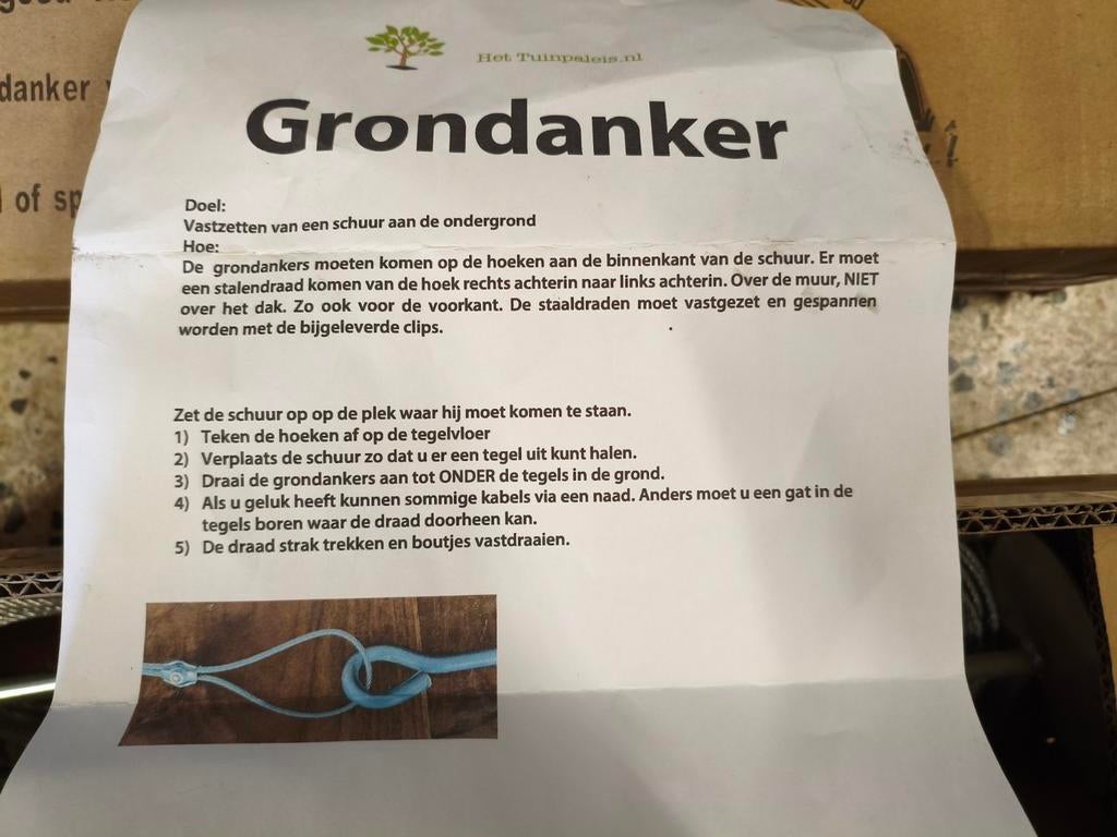 Grondankers 4 stuks nieuw, Ophalen
