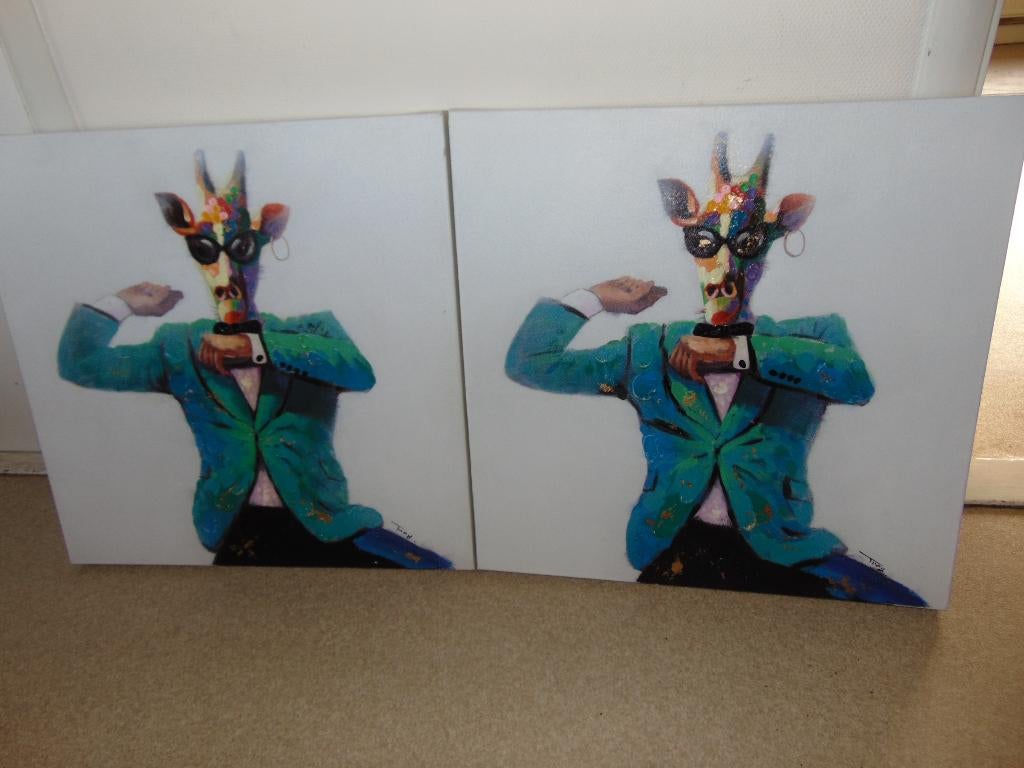 2 Luik 'Tray' 70 x 70 cm, Antiek en Kunst, Kunst | Schilderijen | Modern, Ophalen