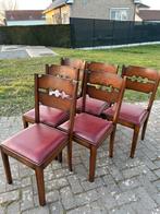 Set van 6 Vintage Eetkamerstoelen, Antiek en Kunst, Ophalen