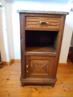 Art deco eiken kastje met marmeren blad, Ophalen