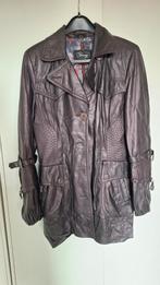 Lederen jas bordeaux, Kleding | Dames, Ophalen of Verzenden, Maat 46/48 (XL) of groter