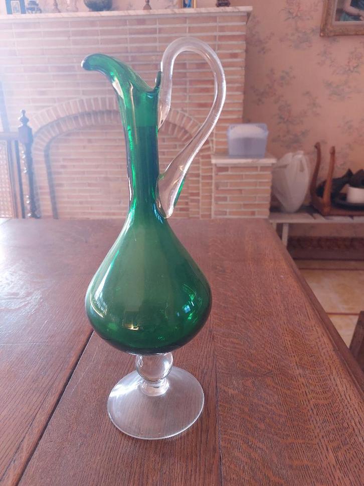 Vase en verre vert, Antiquités & Art, Antiquités | Vases, Enlèvement