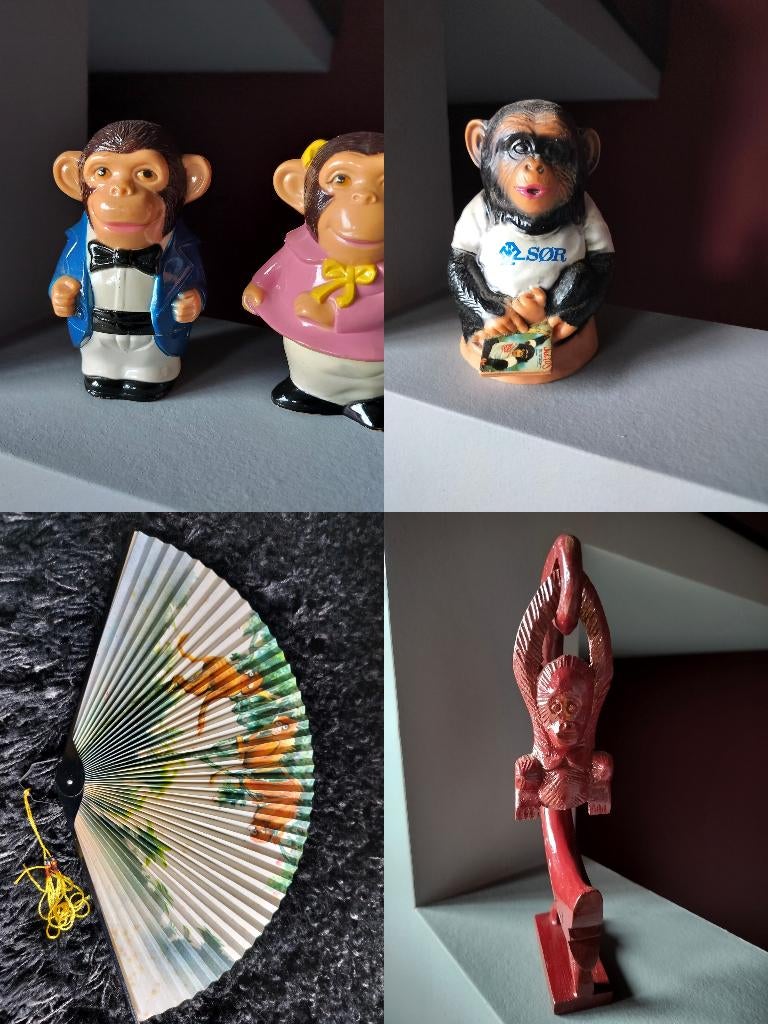 ⬇️ 🚨Unieke Set Vintage Apen Verzamelitems - PG Tips & Meer!, Antiek en Kunst, Ophalen