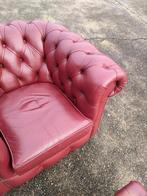 Chesterfield club met hocker IZGST., Huis en Inrichting, Ophalen