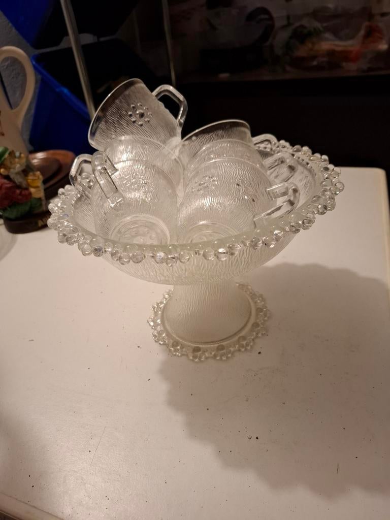 Bowl / punch kom met glazen, Huis en Inrichting, Ophalen of Verzenden