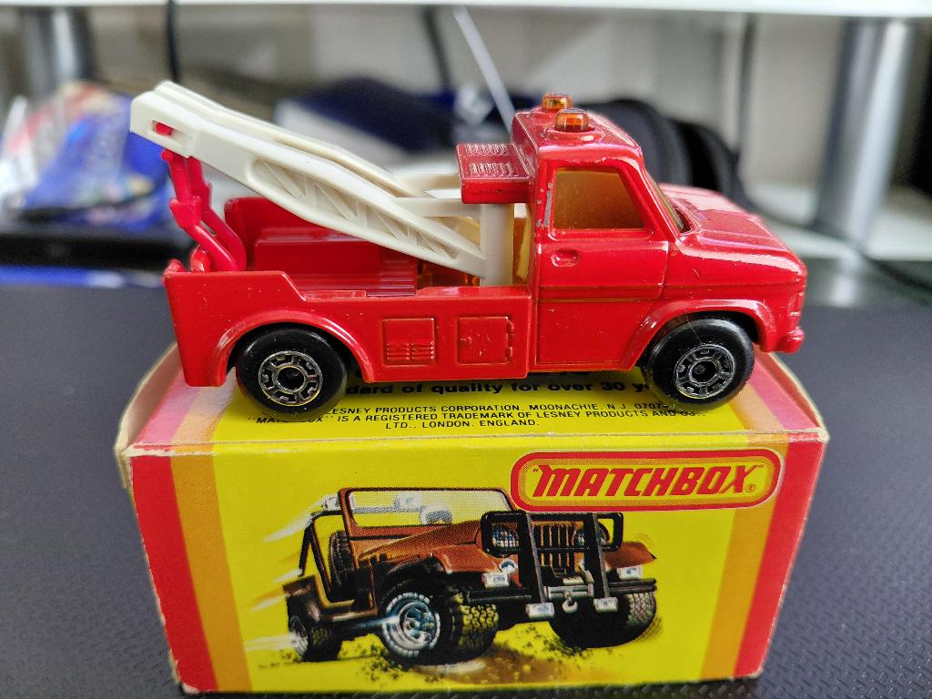Matchbox 61d Ford Wrecker (US Box), Hobby en Vrije tijd, Modelauto's | Overige schalen, Zo goed als nieuw, Ophalen of Verzenden