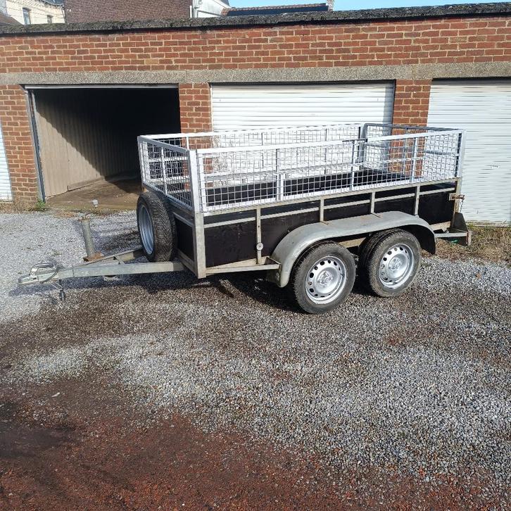 Volledig gerenoveerde dubbelassige gaasaanhanger, Auto diversen, Aanhangers en Bagagewagens, Gebruikt, Ophalen