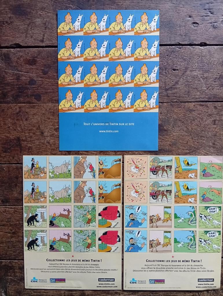 Mémo Tintin/ Pub. CBC Banque et journal de la Dernière Heure, Collections, Personnages de BD, Enlèvement ou Envoi, Tintin, Neuf