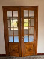 Dubbele eiken deur, Doe-het-zelf en Bouw, Deuren en Vliegenramen, Ophalen, Binnendeur, Zo goed als nieuw, Glas