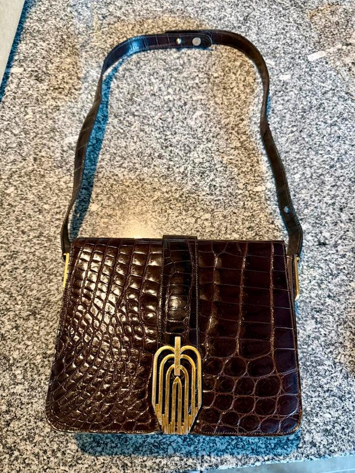 Sac à main vintage en cuir marron, Bijoux, Sacs & Beauté, Sacs | Sacs Femme, Comme neuf, Sac à main, Brun, Enlèvement ou Envoi