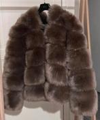Bontjas faux fur jas met capuchon, Kleding | Dames, Jassen | Winter, Ophalen of Verzenden, Zo goed als nieuw, Maat 42/44 (L), Bruin