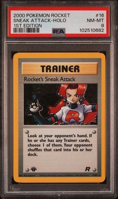 16/82 rocket's sneak attack 1st psa 8, Hobby & Loisirs créatifs, Jeux de cartes à collectionner | Pokémon, Foil, Enlèvement ou Envoi