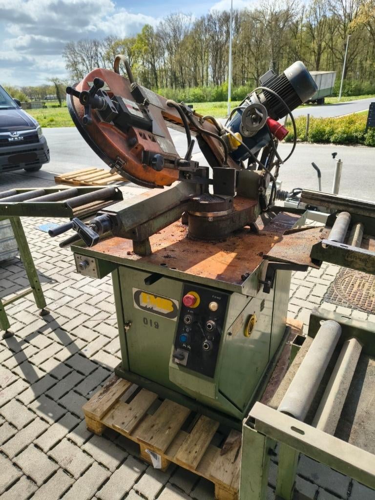 FMB lintzaag (bandzaag) met rollerbaan, Doe-het-zelf en Bouw, Gereedschap | Zaagmachines, Gebruikt, Ophalen of Verzenden, Lintzaag