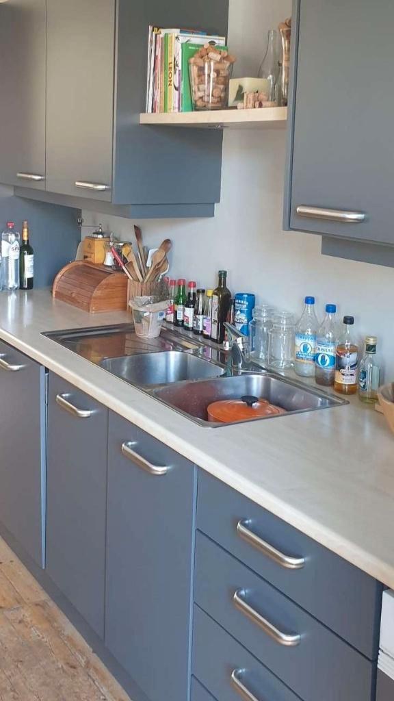 Franke RVS spoeltafel met afdruipblad + mengkraan 116 x 51cm, Maison & Meubles, Cuisine | Éléments de cuisine, Enlèvement