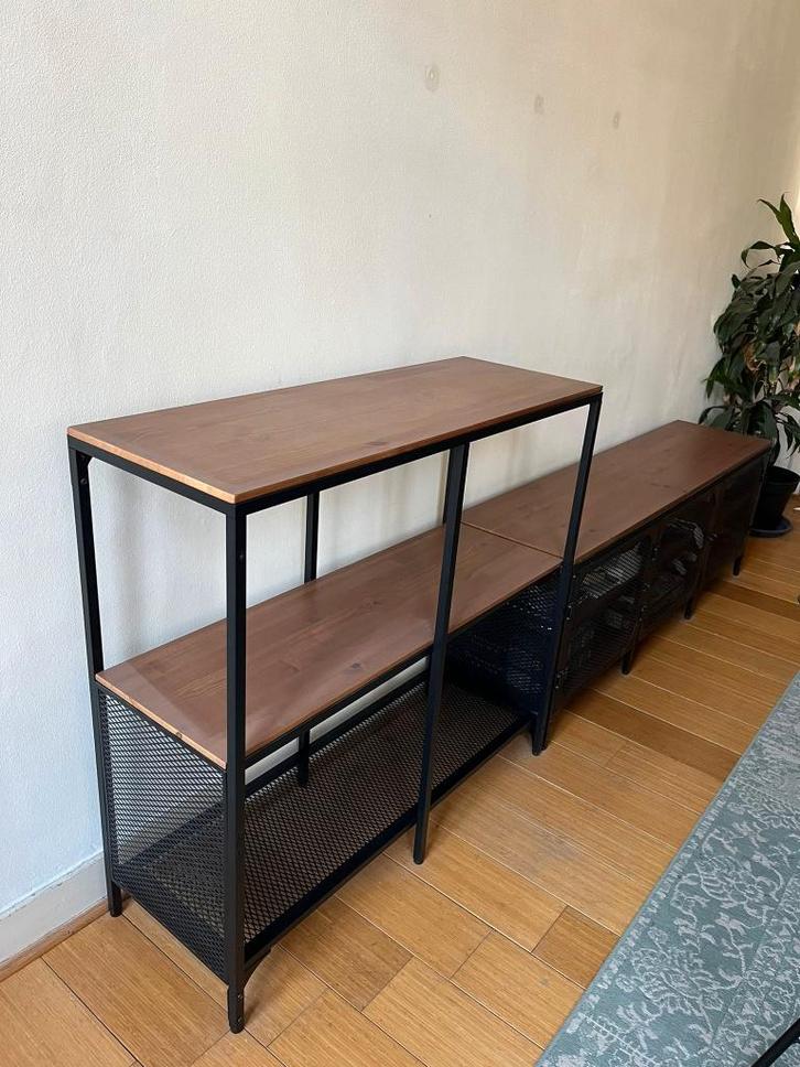 IKEA FJÄLLBO Set – TV-meubel en Stellingkast – Industrieel, Huis en Inrichting, Kasten | Stellingkasten, Zo goed als nieuw, Ophalen