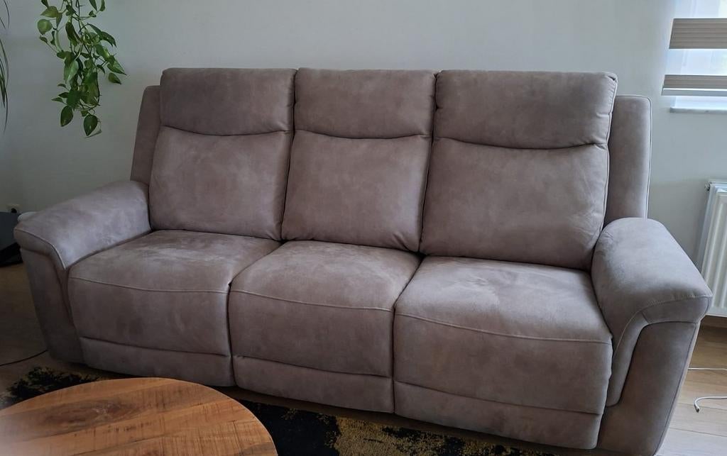 ZGAN salon 3+2 zit met 2 relax – 6 maanden oud + garantie, Ophalen, Zo goed als nieuw, Stof