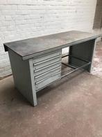 Stevige stalen werkbank, Ophalen, Gebruikt, 70 tot 120 cm
