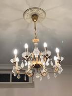 Lustre cristal et bronze jusqu'au 15 mars, Maison & Meubles, Lampes | Lustres, Enlèvement, Utilisé, Verre