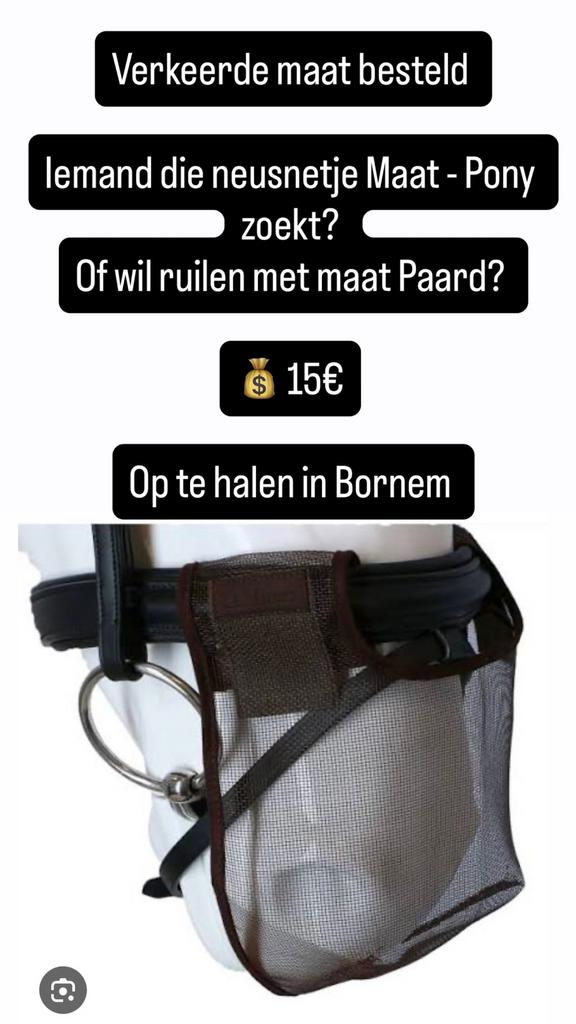 Filet nasal taille poney, Animaux & Accessoires, Chevaux & Poneys | Brides & Harnachement, Enlèvement ou Envoi, Neuf