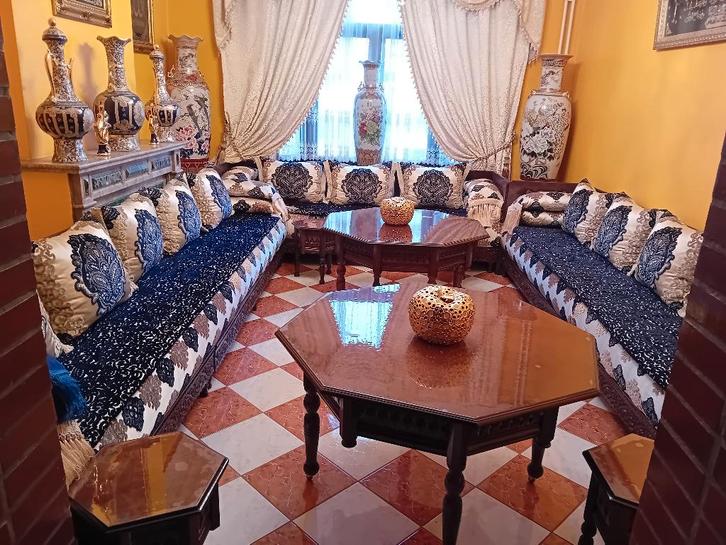Salon marocain, Maison & Meubles, Canapés | Coins salons complets, Comme neuf, Bois, Enlèvement