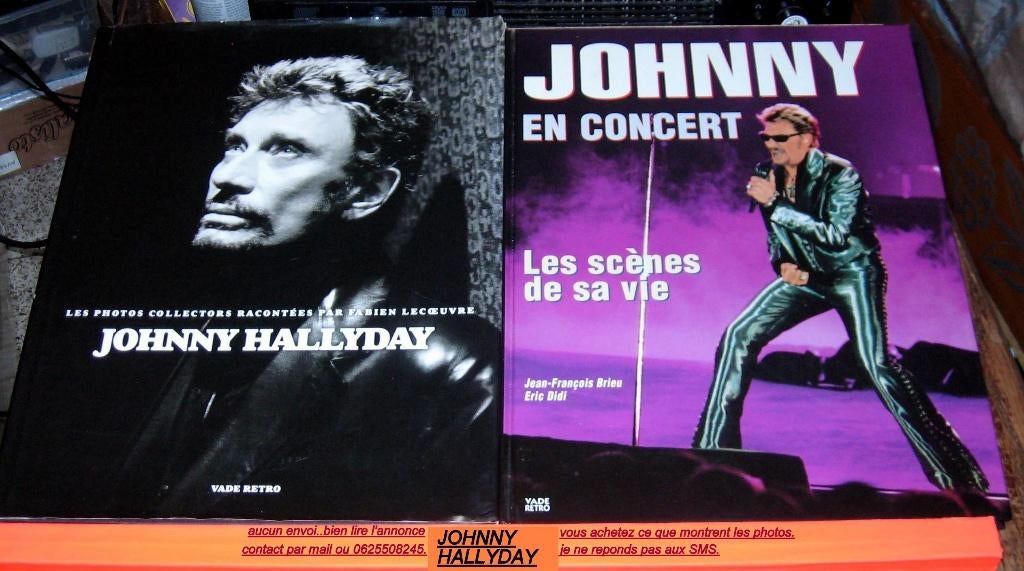 2 grands livres de Johnny Hallyday+cadeaux., Enlèvement, Comme neuf