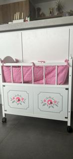Houten poppenbedje, Kinderen en Baby's, Speelgoed | Poppen, Ophalen, Zo goed als nieuw, Babypop