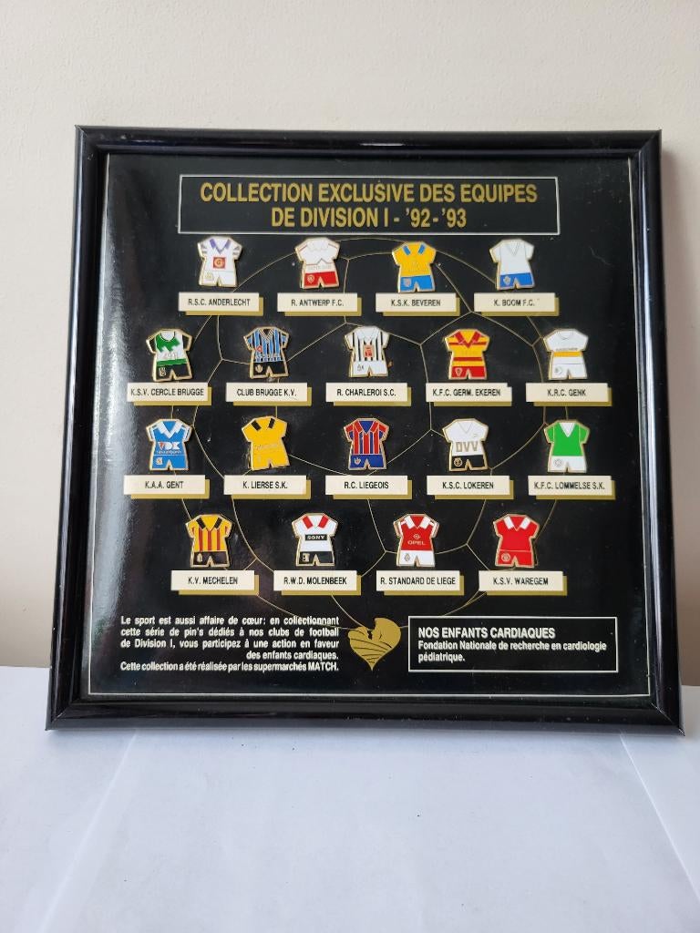 Collection Pin's Maillots Division 1 Belge - Saison 92/93, Ophalen of Verzenden