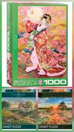 Lot 3 puzzels 1000 st, 2 nieuwe vol. kompleet, zonder dozen, Envoi, Neuf