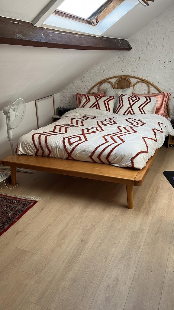 Bed 160 - houten frame La redoute, Huis en Inrichting, Ophalen, Zo goed als nieuw