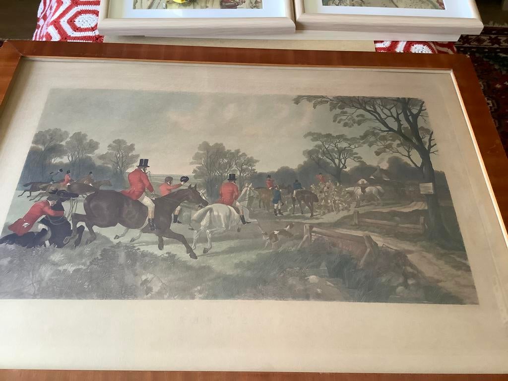 Gravure Jachttafereel, Antiek en Kunst, Ophalen