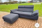 Montèl 3-zits Antraciet Bank - Gratis levering NL & BE, Huis en Inrichting, Zetels | Zetels, Ophalen, 150 tot 200 cm, Hoekbank