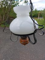 lustre rustique ancien opaline, Enlèvement, Utilisé, Verre