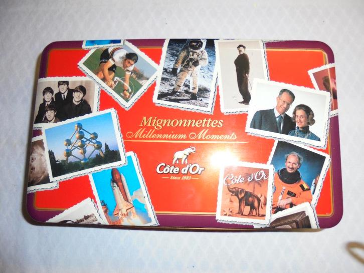 Blikken doos Côte d'Or 'Mignonettes Millennium Moments', Verzamelen, Blikken, Zo goed als nieuw, Overige, Overige merken, Ophalen of Verzenden