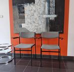 Vintage eetkamerstoelen Gijs van der Sluis, Huis en Inrichting, Ophalen, Zo goed als nieuw, Zwart