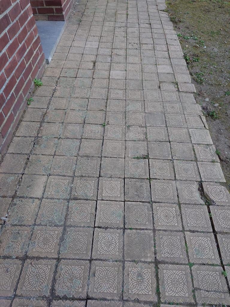 Oude terrastegels met motief - zelf uit te halen, Ophalen, Terrastegels