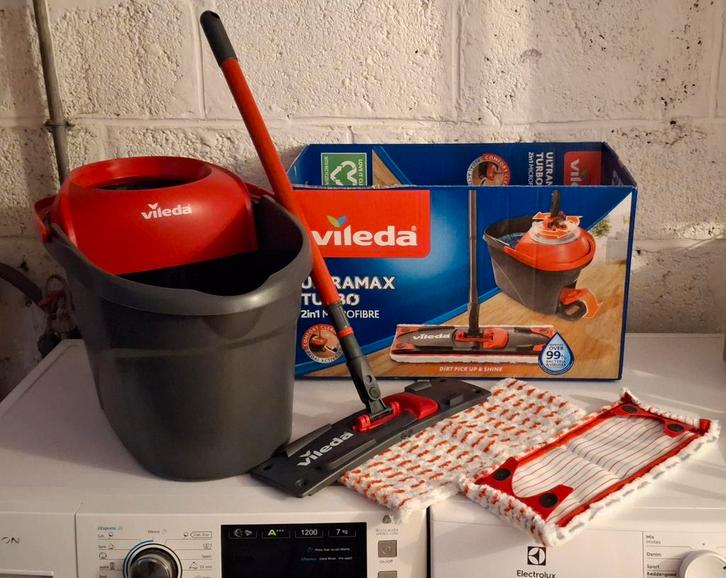 Seau VILEDA Ultra Turbo à pédale 2en1, Zakelijke goederen, Machines en Bouw | Onderhoud en Reiniging, Ophalen of Verzenden