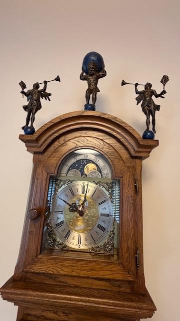 oude staande klok 2.25 mrt hoog, Huis en Inrichting, Ophalen, Analoog, Staande klok