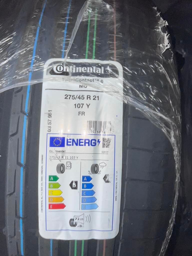 2 x CONTINENTAL SPORTCONTACT 6 275/45 R21 107Y MO, Neuf, Enlèvement ou Envoi, Véhicule de tourisme, 21 pouces