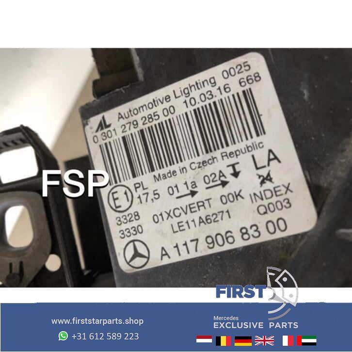 W117 X117 CLA bi xenon LED koplamp links Mercedes orange art, Gebruikt, -, Ophalen of Verzenden, -