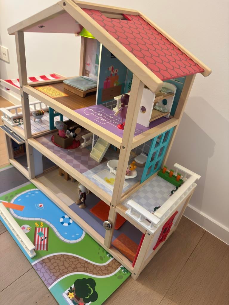 Speelhuis van Hape - prima staat, Ophalen, Zo goed als nieuw, Poppenhuis
