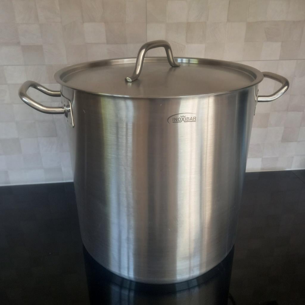 Grote professionele inox (RVS) kookpot 25 L, Ophalen, Inox